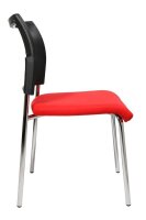 Topstar Besucherstühle Visit 10 Net NV290 G210 rot, schwarz Stoff, 2 St.