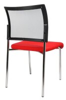 Topstar Besucherstühle Visit 10 Net NV290 G210 rot, schwarz Stoff, 2 St.