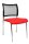 Topstar Besucherstühle Visit 10 Net NV290 G210 rot, schwarz Stoff, 2 St.