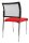 Topstar Besucherstühle Visit 10 Net NV290 G210 rot, schwarz Stoff, 2 St.