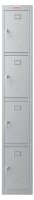 phoenix Spind Locker grau PL1430GGK, 4 Schließfächer 30,0 x 50,0 x 183,0 cm