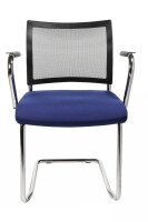 Topstar Besucherstühle Visit 20 Net NV490 G260 blau, schwarz Stoff, 2 St.