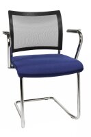 Topstar Besucherstühle Visit 20 Net NV490 G260 blau, schwarz Stoff, 2 St.