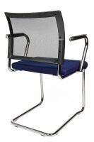 Topstar Besucherstühle Visit 20 Net NV490 G260 blau, schwarz Stoff, 2 St.