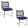Topstar Besucherstühle Visit 20 Net NV490 G260 blau, schwarz Stoff, 2 St.