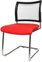 Topstar Besucherstühle Visit 20 Net NV490 G210 rot, schwarz Stoff, 2 St.