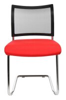 Topstar Besucherstühle Visit 20 Net NV490 G210 rot, schwarz Stoff, 2 St.
