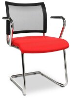 Topstar Besucherstühle Visit 20 Net NV490 G210 rot, schwarz Stoff, 2 St.