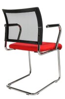 Topstar Besucherstühle Visit 20 Net NV490 G210 rot, schwarz Stoff, 2 St.