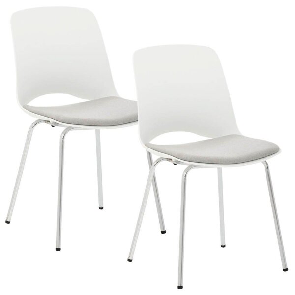 Mayer Besucherstühle 2521_02 weiß Kunststoff, 2 St.