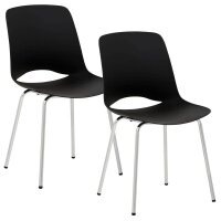 Mayer Besucherstühle 2520_01 schwarz Kunststoff, 2 St.