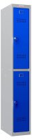 phoenix Spind Locker blau, grau PL1230GBK, 2 Schließfächer 30,0 x 50,0 x 183,0 cm