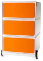 PAPERFLOW easyBox Rollcontainer weiß, orange 3...