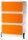 PAPERFLOW easyBox Rollcontainer weiß, orange 3 Auszüge 39,0 x 43,6 x 64,2 cm