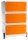 PAPERFLOW easyBox Rollcontainer weiß, orange 3 Auszüge 39,0 x 43,6 x 64,2 cm