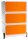PAPERFLOW easyBox Rollcontainer weiß, orange 3 Auszüge 39,0 x 43,6 x 64,2 cm