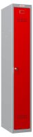 phoenix Spind Locker grau, rot PL1130GRK, 1 Schließfach 30,0 x 50,0 x 183,0 cm