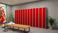 phoenix Spind Locker grau, rot PL1130GRK, 1 Schließfach 30,0 x 50,0 x 183,0 cm