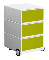 PAPERFLOW easyBox Rollcontainer weiß, grün 3...