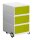 PAPERFLOW easyBox Rollcontainer weiß, grün 3 Auszüge 39,0 x 43,6 x 64,2 cm