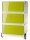 PAPERFLOW easyBox Rollcontainer weiß, grün 3 Auszüge 39,0 x 43,6 x 64,2 cm