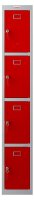 phoenix Spind Locker grau, rot PL1430GRK, 4...