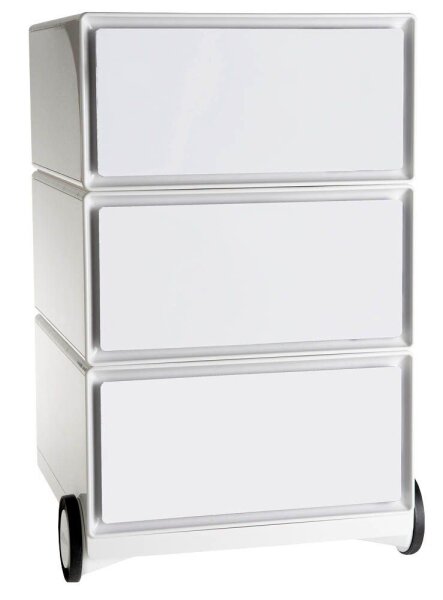 PAPERFLOW easyBox Rollcontainer weiß 3 Auszüge 39,0 x 43,6 x 64,2 cm
