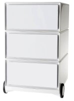 PAPERFLOW easyBox Rollcontainer weiß 3 Auszüge 39,0 x 43,6 x 64,2 cm