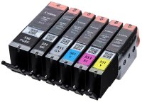 Canon PGI-550 PGBK + CLI-551 BK/C/M/Y/GY 2x schwarz, cyan, magenta, gelb, grau Druckerpatronen, 6er-Set