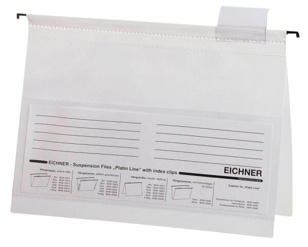 EICHNER Hängehefter Kunststoff weiß DIN A4 1x kaufmännische Heftung, 10 St.