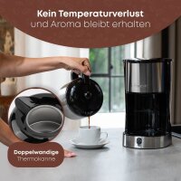 CLATRONIC KA 3805 Kaffeemaschine silber, 8-10 Tassen