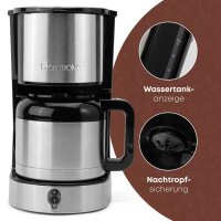 CLATRONIC KA 3805 Kaffeemaschine silber, 8-10 Tassen