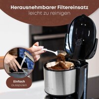 CLATRONIC KA 3805 Kaffeemaschine silber, 8-10 Tassen