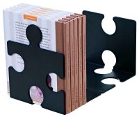 HAN Buchstützen PUZZLE schwarz 12,3 x 14,2 x 17,1 cm, 2 St.