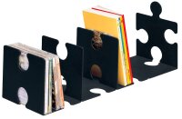 HAN Buchstützen PUZZLE schwarz 12,3 x 14,2 x 17,1 cm, 2 St.