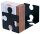 HAN Buchstützen PUZZLE schwarz 12,3 x 14,2 x 17,1 cm, 2 St.