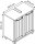 MÖBELPARTNER Waschtischunterschrank ohne Waschbecken Jelda 154166 eiche landhaus, weiß 59,8 x 32,6 x 62,4 cm