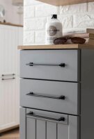 MÖBELPARTNER Badschrank Jelda 154217 platingrau, eiche-landhaus 30,3 x 32,6 x 88,1 cm