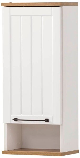 MÖBELPARTNER Bad-Hängeschrank Jelda 154139 eiche landhaus, weiß 30,3 x 32,6 x 180,9 cm