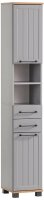 MÖBELPARTNER Badschrank Jelda 154231 platingrau, eiche-landhaus 30,3 x 32,6 x 180,9 cm