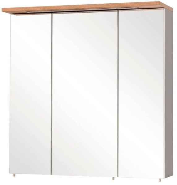 MÖBELPARTNER Spiegelschrank Jelda 148838 platingrau, eiche-landhaus 70,5 x 23,7 x 72,3 cm