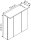 MÖBELPARTNER Spiegelschrank Jelda 148838 platingrau, eiche-landhaus 70,5 x 23,7 x 72,3 cm