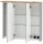 MÖBELPARTNER Spiegelschrank Jelda 148838 platingrau, eiche-landhaus 70,5 x 23,7 x 72,3 cm
