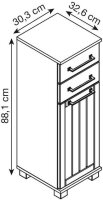 MÖBELPARTNER Badschrank Jelda 154177 eiche landhaus,...