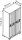 MÖBELPARTNER Badschrank Jelda 154232 eiche landhaus, weiß 59,8 x 32,6 x 116,9 cm