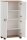 MÖBELPARTNER Badschrank Jelda 154232 eiche landhaus, weiß 59,8 x 32,6 x 116,9 cm