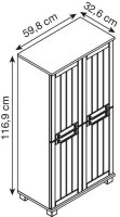 MÖBELPARTNER Badschrank Jelda 154235 platingrau,...