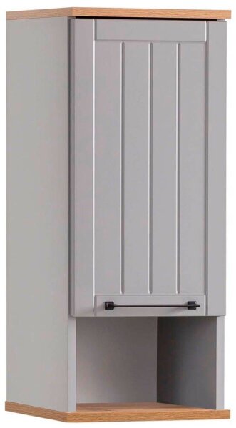 MÖBELPARTNER Bad-Hängeschrank Jelda 154165 platingrau, eiche-landhaus 30,3 x 32,6 x 180,9 cm
