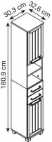 MÖBELPARTNER Badschrank Jelda 154220 eiche landhaus,...