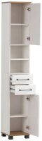 MÖBELPARTNER Badschrank Jelda 154220 eiche landhaus, weiß 30,3 x 32,6 x 180,9 cm